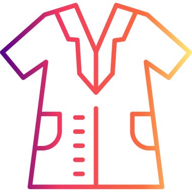 Hastane Önlüğü Temiz Profesyonel Düz Tasarım