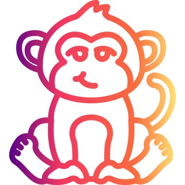 Maymun Gülüşü Minimum Düz Çizgi Tasarımı