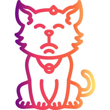 Utanmış Kedi Eşsiz Soyut Damgalama Grafik ŞekliName