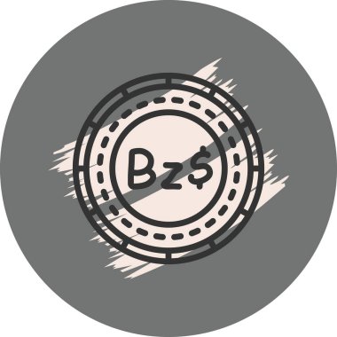 Belize Madeni Para Ayırt Temiz Damgalama Grafik ŞekliName