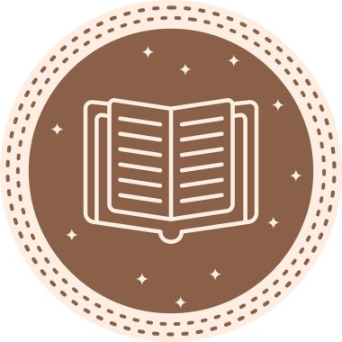 Açık Kitap Minimum Düz Yaratıcı Grafik Tasarımı