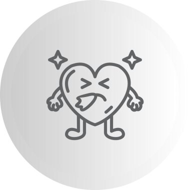 Hapşıran Kalp Sofistike Özel Arayüz Tasarım Elemanı