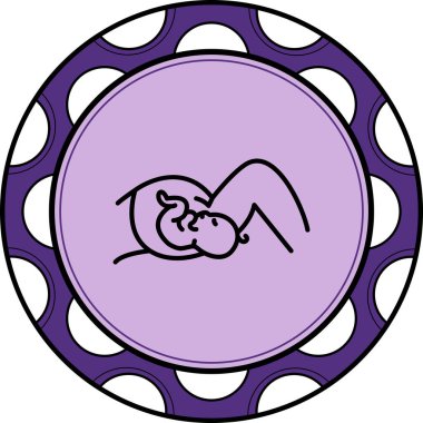 Vajinal Doğum Premium Çağdaş Düz Vektör Özelliği