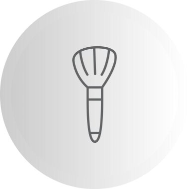 Makyaj Fırçası Eşsiz Yenilikçi Dijital Grafik Sembolü