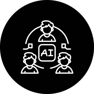 AI İşbirliği Modern Dengeli Markalaşma Vektörü Sembolü