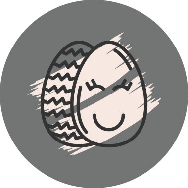 Paskalya Mutluluğu Yumurta Zarif Rafine Ürün Tasarım Varlığı