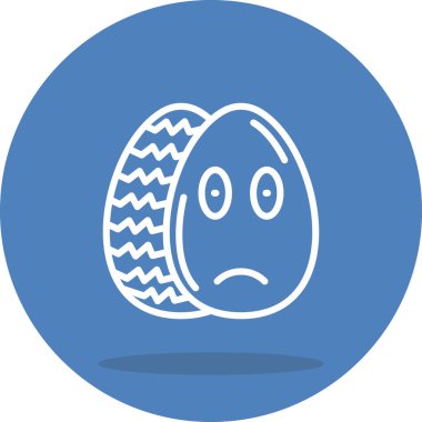 Paskalya Kızartılmış Yumurta Dengeli Profesyonel Markalaşma Grafik Sembolü