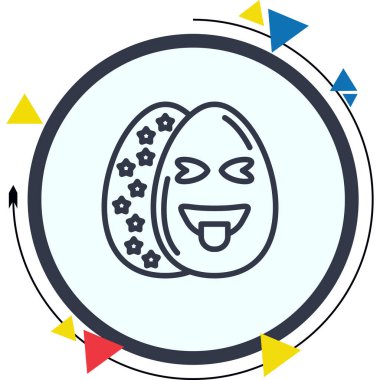 Paskalya Dili Yumurta Sofistike Temiz Ürün Grafik Şekli