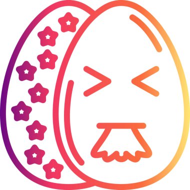 Paskalya Kusma Yumurtası Ayrı Modern Dijital Tasarım Elemanı