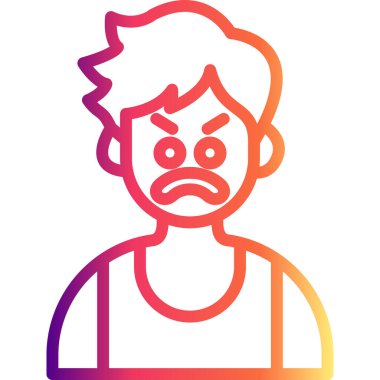 Kızgın Çocuk Eşsiz Soyut Damgalama Grafik ŞekliName