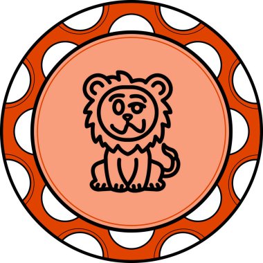 Sarhoş Aslan Dinamik Modern Yaratıcı Vektör Varlığı