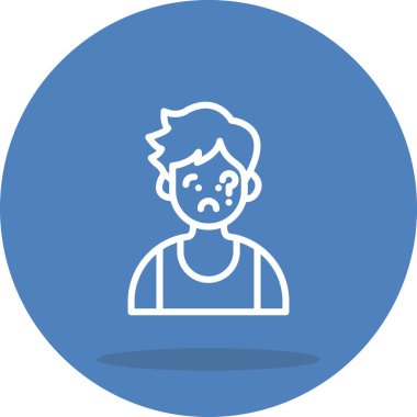 Düşünen Çocuk Entelektüel Özel Vektör Sanat Objesi