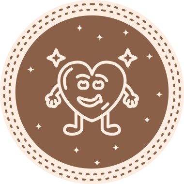 Sırıtan Kalp Premium Temiz Dijital Sanat Düzenlemesi