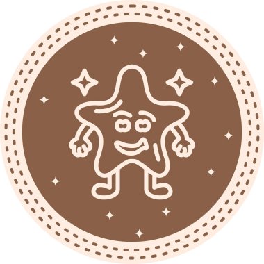 Grinning Star Profesyonel Asgari Yaratıcı Grafik Nesnesi