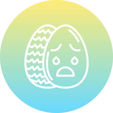 Paskalya Terli Yumurta Belirgin İşlevsel Damgalama Grafiksel Elementi