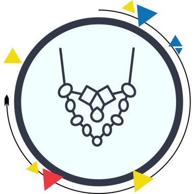 Kolye Kalın Eşsiz Web Grafik Çizimi