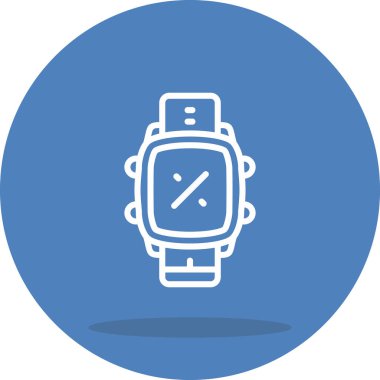 Akıllı Saat Yüzde Yenilikçi Düz Ürün Tasarım Sembolü