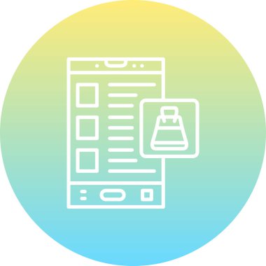 Alışveriş Uygulaması Sofistike Özel Vektör Sanatı Nesnesi