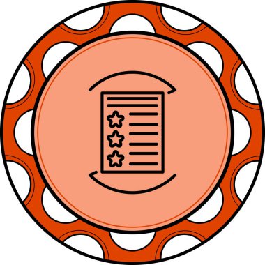 Yıldızlı kontrol listesi içeren dairesel simge