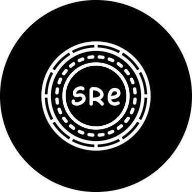 Seyşeller Madeni Parası Zarif Profesyonel Düz Grafik Sembolü