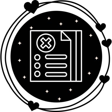 Belgeler Zarif Profesyonel Düz Grafik Sembolünü İptal Et