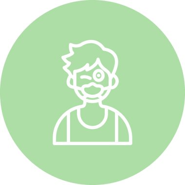 Maskeli Çocuk Profesyonel Asgari Yaratıcı Grafik Nesnesi