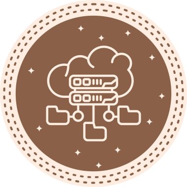 Bulut Altyapısı Minimum Düz Kullanıcı Deneyimi Sembolü