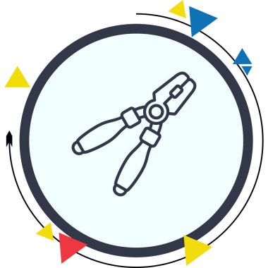 Pense Yüksek Çözünürlüklü Düz Tasarım Sembolü