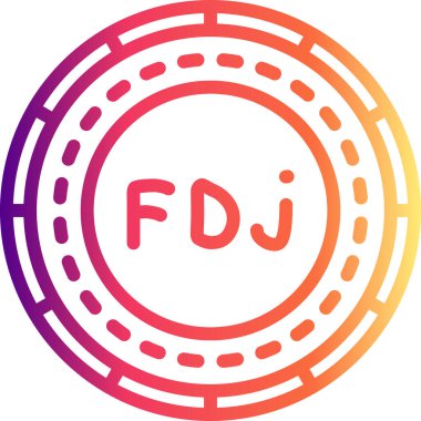 Cibuti Parası Zarif Dijital Tasarım Sembolü