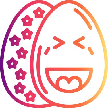 Paskalya Gülen Yumurtalar Profesyonel Yenilikçi Düz Tasarım Düzeni