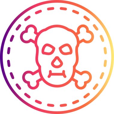 Korsan Tehlike Madeni Parası Farklı Modern Dijital Tasarım Elementi