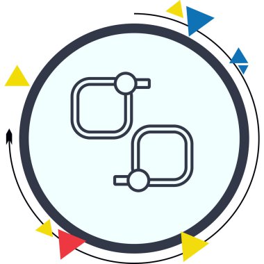 Cable Ties Minimal Düz Kullanıcı Deneyimi Sembolü