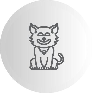 Palyaço Kedi Yaratıcı Modern Düz Vektör Tasarımı