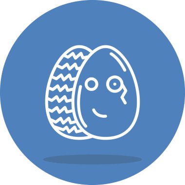 Paskalya Monocle Yumurtası Profesyonel Yenilikçi Düz Tasarım Düzeni