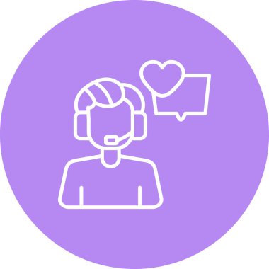 Müşteri Desteği Yenilikçi Düz Ürün Tasarım Sembolü