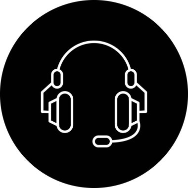 Kulaklıklı Zarif Vektör Sanat Nesnesi