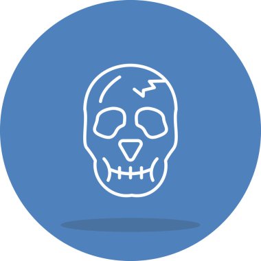 Kafatası Minimum Düz Kullanıcı Deneyimi Sembolü