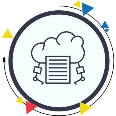 Bulut Veri Şifreleme Anahtarı Yüksek Kaliteli Özel Vektör Tasarımı