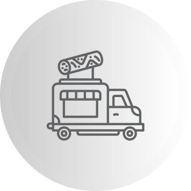 Shawarma Kamyonu Yüksek Kaliteli Ölçeklenebilir Vektör İllüstrasyonu