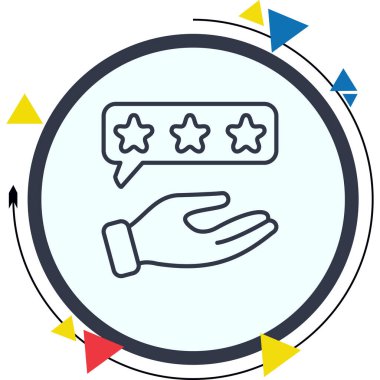 Yıldız Geribildirim Biçimi Özel Vektör Tasarım Varlığı