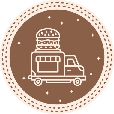 Burger Truck Yüksek Çözünürlüklü Sanat Sembolü