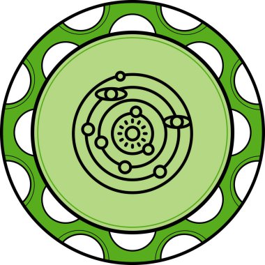 Güneş Sistemi Dinamik Özel Dijital Sanat Düzeni