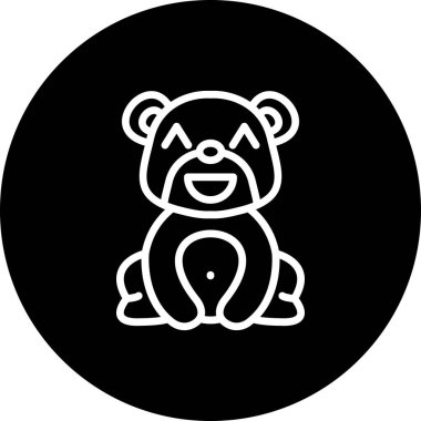 Haha Ayısı Zarif Profesyonel Flat Grafik Sembolü