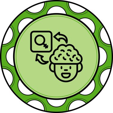 Beyin Araştırması Ayırt Edilmiş Modern Dijital Tasarım Elemanı