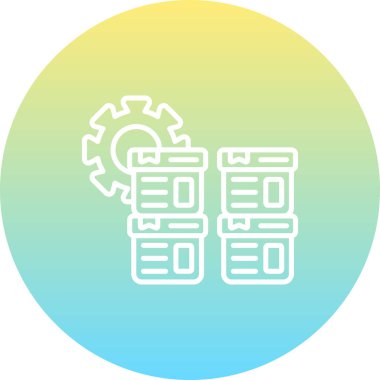 Envanter Yönetimi simgesi basit düz illüstrasyon