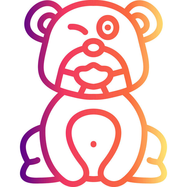 Mask Bear Стильный объект современного цифрового искусства