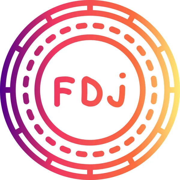 Cibuti Parası Zarif Dijital Tasarım Sembolü