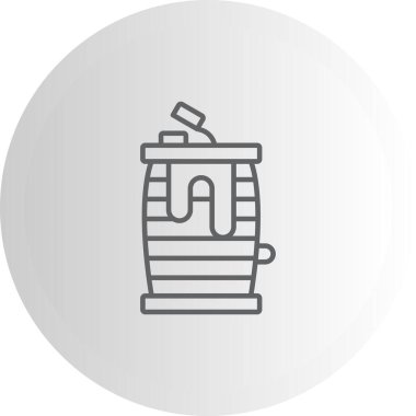 Petrol Varili Minimum Düz Kullanıcı Deneyimi Sembolü