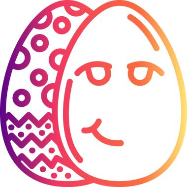 Paskalya Wry Gülüşü Yumurta Yüksek Kaliteli Modern Vektör Elementi