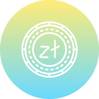 Polonya Zloti Madeni Parası Profesyonel Temiz Grafik Özelliği